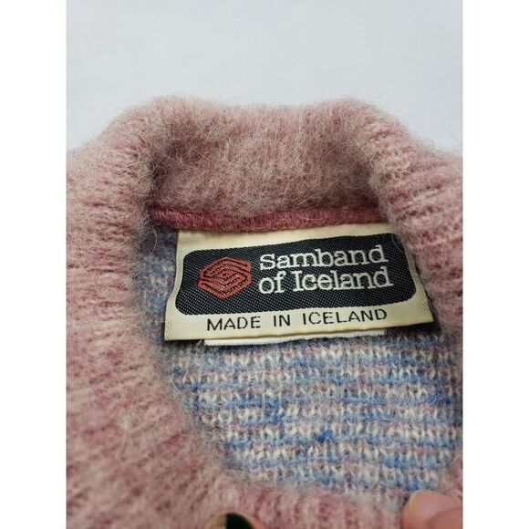 Vintage Samband of Iceland 100% New Wool Fair Isle Sweater APPROX Sz S - Picture 5 of 9